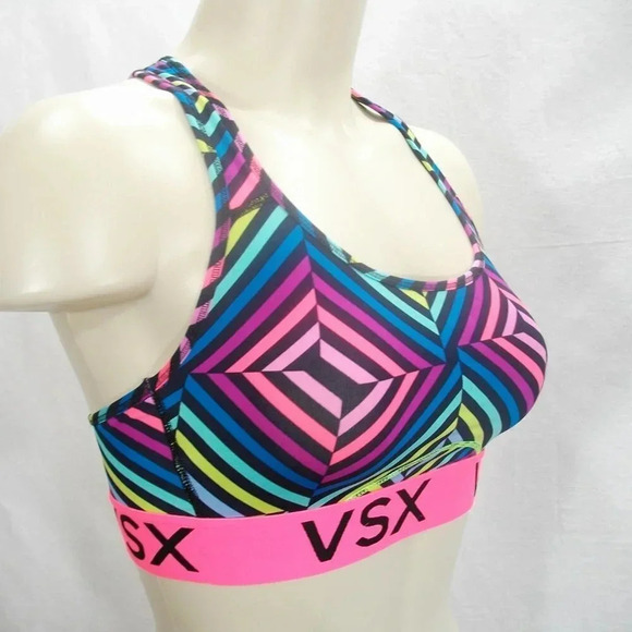 XS X-SMALL Victoria's Secret VSX Wire Free Sports Bra‎ Multicolor - Picture 2 of 4